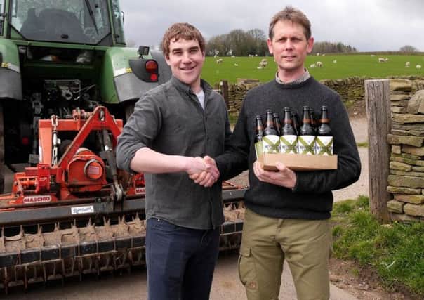 Ben Davies (right) and Iain Kenny of North Union Brewing with the new Whirlow Lane End beer