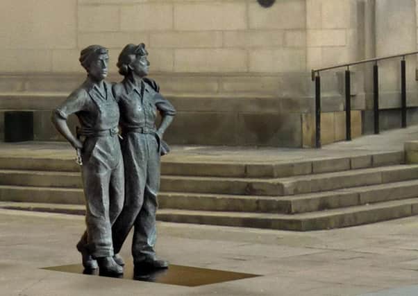 Statue in hour of Sheffield's Women Of Steel