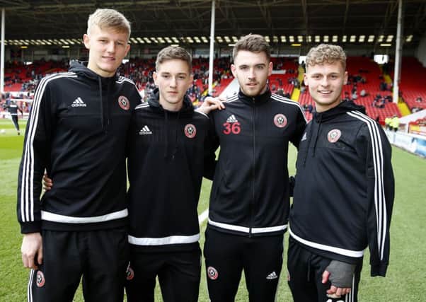 Ben Whiteman, Jake Wright, Jake Eastwood and David Brooks have all signed new contracts with Sheffield United after progressing through the club's youth system.  Photo credit: Simon Bellis/Sportimage