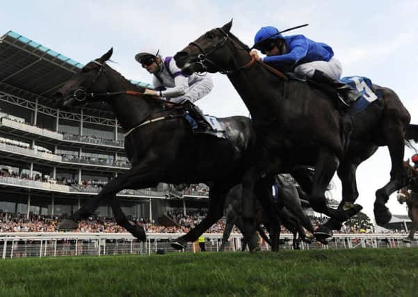Shadow Hunter ridden by Phillip Makin (left) is fancied to win at Bath. Photo: Anna Gowthorpe/PA Wire