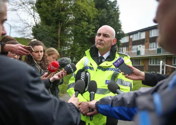 Chief Superintendent David Hartley of South Yorkshire police gives a press conference this afternoon. Picture: Ross Parry Agency