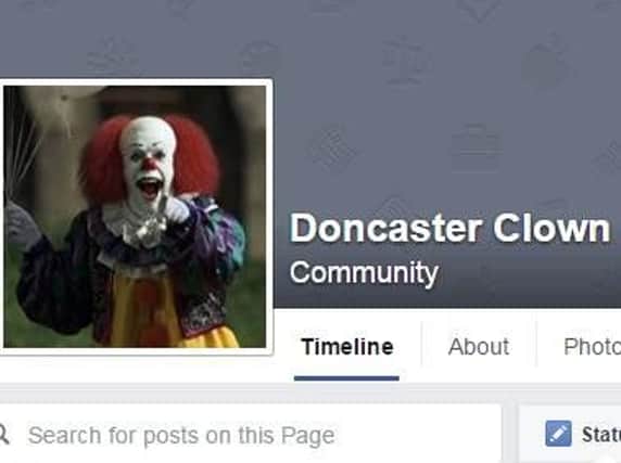 The Doncaster Clown Facebook page.