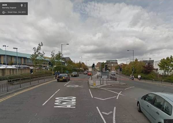 A man was hit by a car near to the Alhambra roundabout in Barnsley