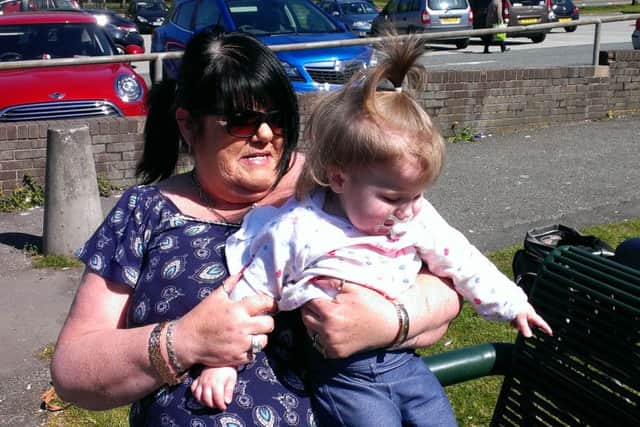 Catherine Siddons of Denaby with 18 month old granddaughter Susie Taylor.
