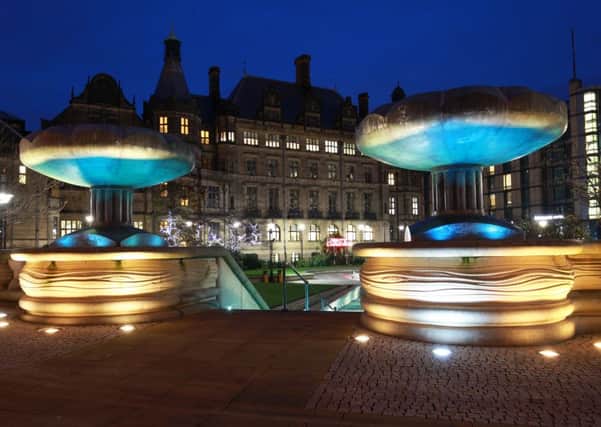Sheffield Peace Gardens, the heart of the city's central business district