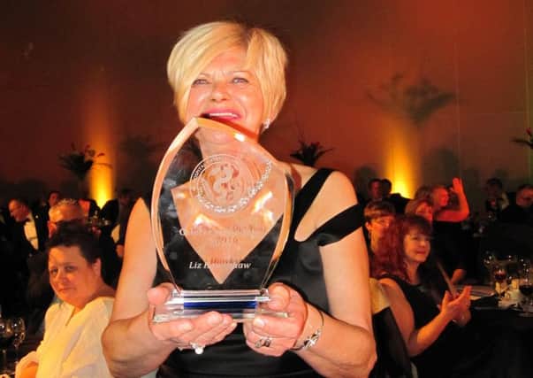 Liz Hawkshaw has been named Caterer of the Year for her contribution to patient wellbeing.