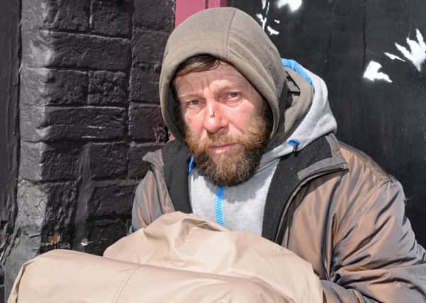 Paul Attewell, pictured on the streets of Sheffield. Picture: Marie Caley NSST Homeless MC 3