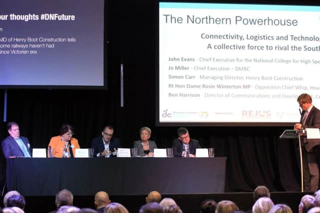 Doncaster Business Conference 2016 at The Legacy Centre. Panel 1 talking about The Northern Powerhouse.