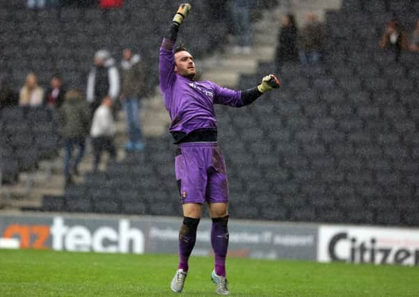 Lee Camp's trademark celebration with fans