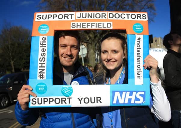 Doctors at Sheffield Royal Hallamshire Hospital An all out junior doctors strike has started this morning April 26 2016. No emergency cover will provided by the junior doctors, putting maternity units and others under serious pressure.