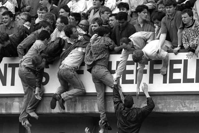 Overcrowding in the Leppings Lane end at the Liverpool v Nottingham Forest FA Cup semi-final led to the deaths of 96 people.