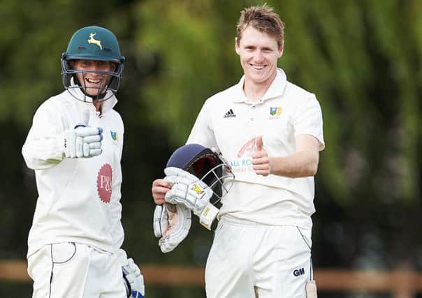 Thumbs up from Billy Root (left) and Thomas Dunn (right) who did enough to win the game for Sheffield Collegiate CC