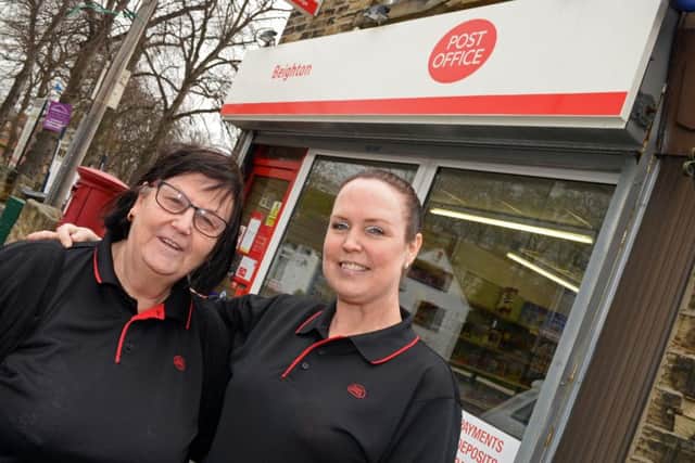 Pam Clarkson, Counter Clerk, pictured with her daughter, Lynsay Heslop, Owner, outside Beighton Post Office. Picture: Marie Caley NSST Beighton MC 1