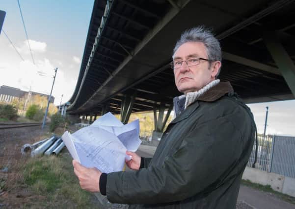 Former city council engineer Adrian Millward at Tinsley Viaduct where a proposed HS2 station will be built
Picture Dean Atkins