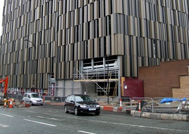The car park on Eyre Street, being built in 2008.