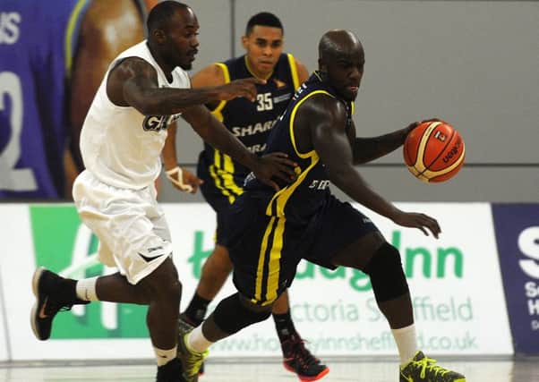 Sheffield Sharks' Jerrold Brooks in action against Manchester Giants. Picture: Andrew Roe