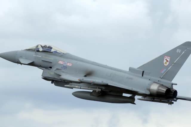 An RAF Typhoon, which caused Monday's sonic boom.