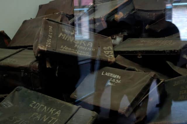 Suitcases of prisoners seized by Nazis now form part of an exhibition in Auschwitz