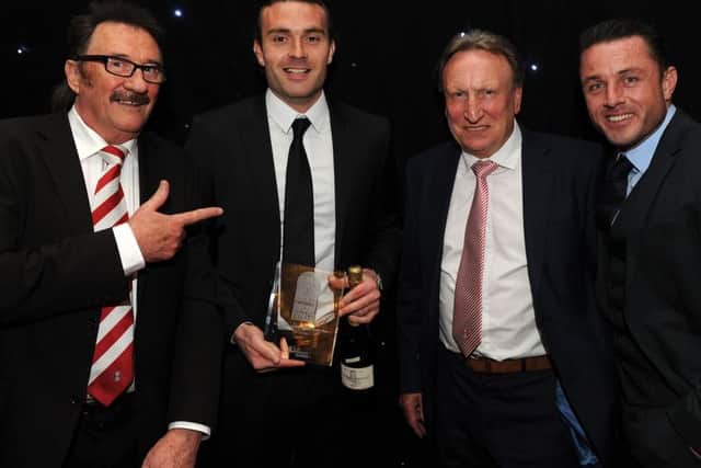 Lee Camp with The Star Player of the Year award after he won the fans' vote