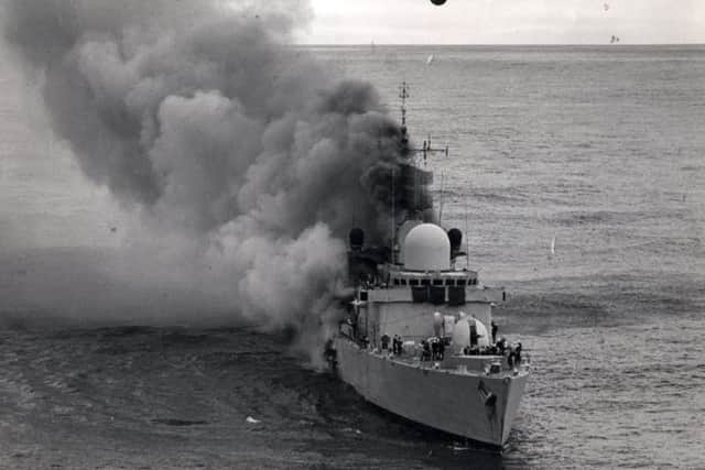 FALKANDS
HMS Sheffield was victorious during the second world war- but a later destroyer of the sam name fared worse when she was hit by an Exocet missile during the 1982 falklands war
