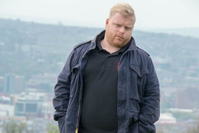 Gareth Lane stood in front of a gunman to protect his partner Jen Dunstan and her four year-old son Rio in Fox Hill, Sheffield. Picture: Ross Parry Agency