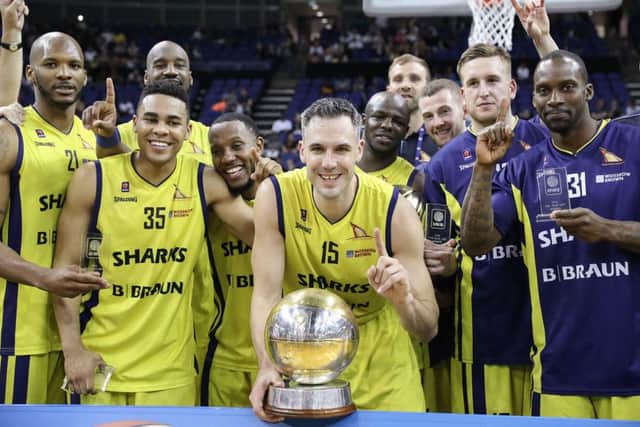 Mike Tuck and his Sheffield Sharks team mates