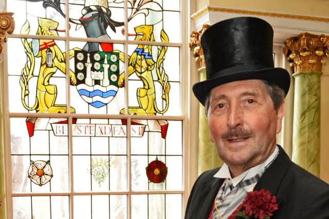 Raymond Smithurst, pictured by the Peace window in the Mansion House. Picture: Marie Caley