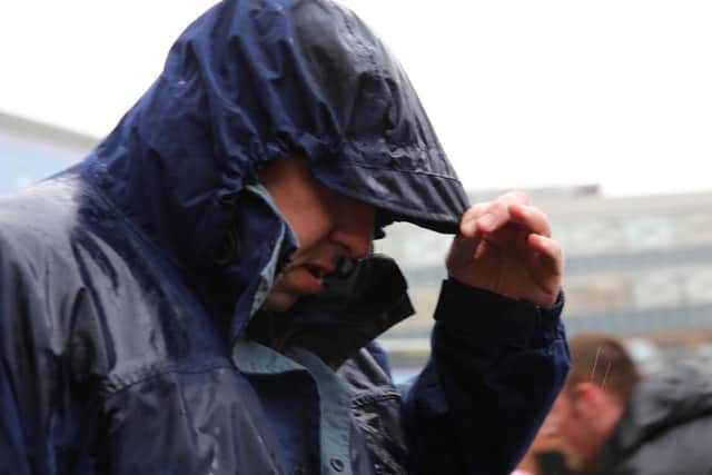 Matthew Loosemore leaves Sheffield crown court today May 10 2016. Five men, including three current or former police officers and two current or former pilots, have appeared at Sheffield Magistrates Court following an investigation into the misuse of the camera on a police helicopter.
