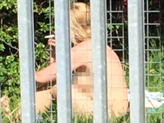 The woman in the Doncaster sex video enjoys a cigarette - her antics have made worldwide headlines.