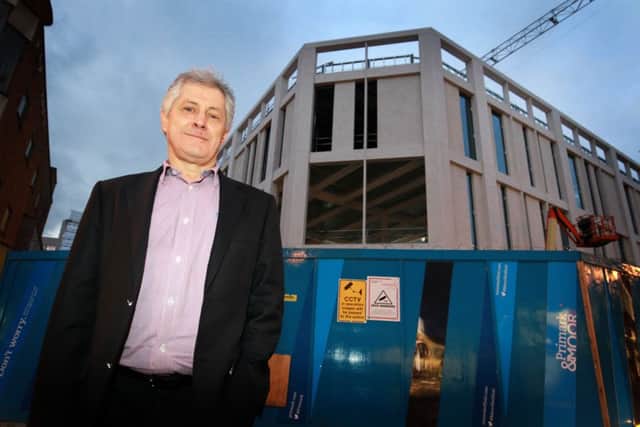 The regeneration of The Moor wih new shops and a new cinema. Pictured is Ranald Phillips with with the development.