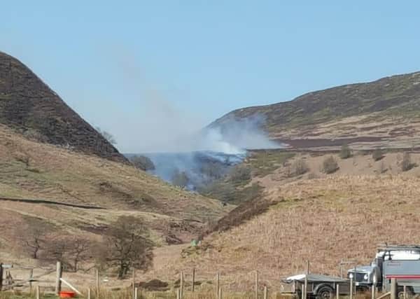 Moorlands fire off Derwent Lane near Lady Bower Reservoir