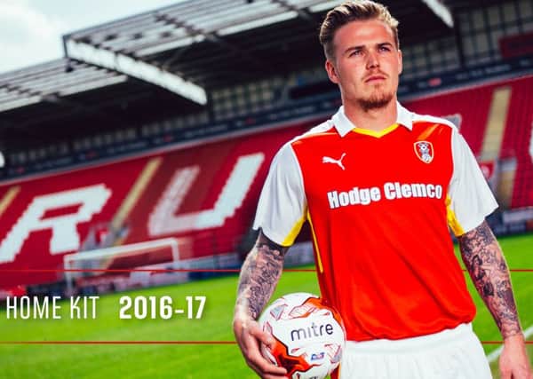 Danny Ward models the new home strip