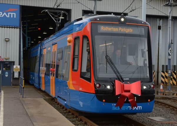 The launch of the new tram train. Picture: Andrew Roe