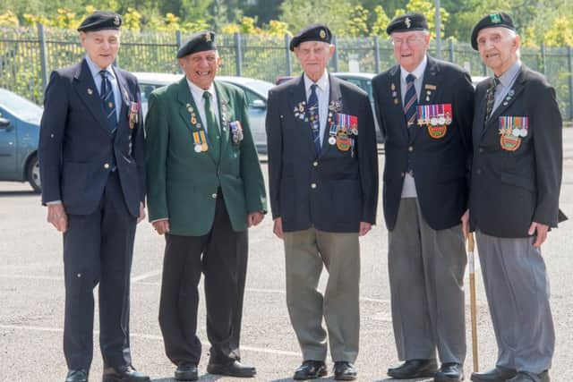 Sheffield Normandy Veterans who will be attending the beaches again 72 years after the original landings took place

L to R
Gordon Drabble, George Hodgson, Cyril Elliott, Douglas Austin, Charlie Hill
Picture Dean Atkins