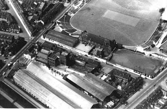 An aerial shot of the Hope and Anchor Brewery in Cherry Street.