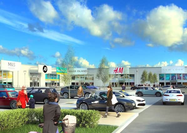 How the 120,000 sq ft new retail extension to the 50 acre Cortonwood Retail Park, near Rotherham, will look