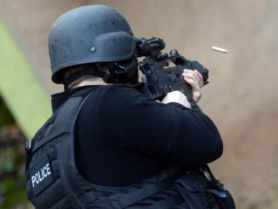 A firearms officer training