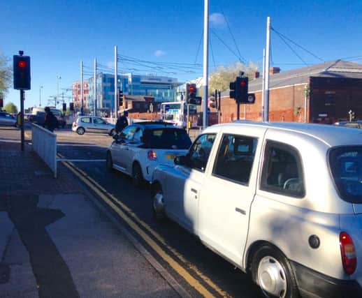 A Sheffield road has been ranked as the 10th worst for motorists jumping red lights