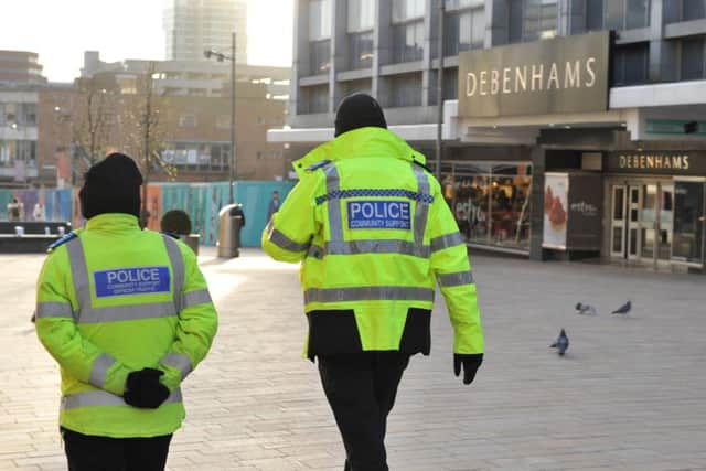 Community Support Officers patrol the city centre