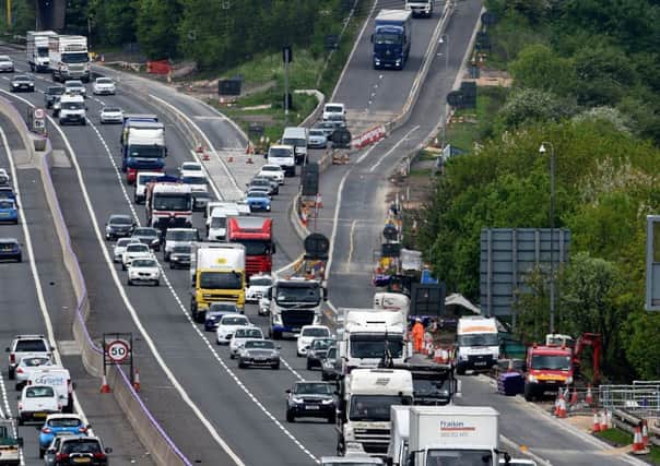 Three lorries and two cars involved in crash on M1 in South Yorkshire
