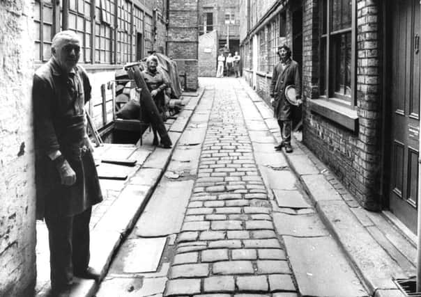 Sheffield - Cambridge Street
Leah's Yard, off Cambridge steet, was typical of the
enclosed areas where craftsmen had their workshops.