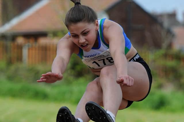 Rising star Nicole Lannie, of Doncaster finished fourth in the Under 15 Girls Long Jump at the Yorkshire Track and Fields Chanmpionships. Picture: Andrew Roe