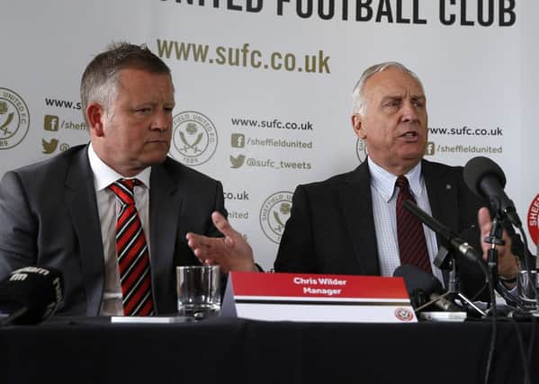Chris Wilder the new manager of Sheffield Utd and Kevin McCabe co-owner