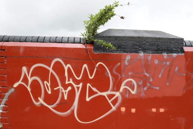 Graffiti behind Sheffield train station. Photo: Chris Etchells