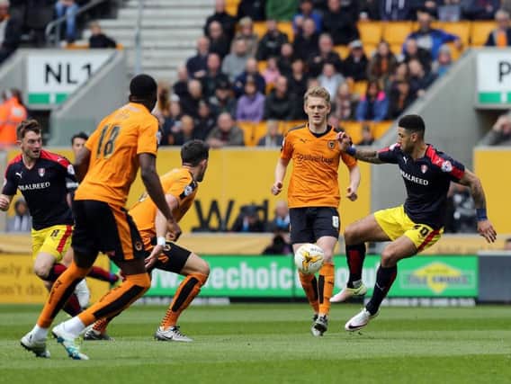 Action from Wolves against Rotherham in the Championship this season