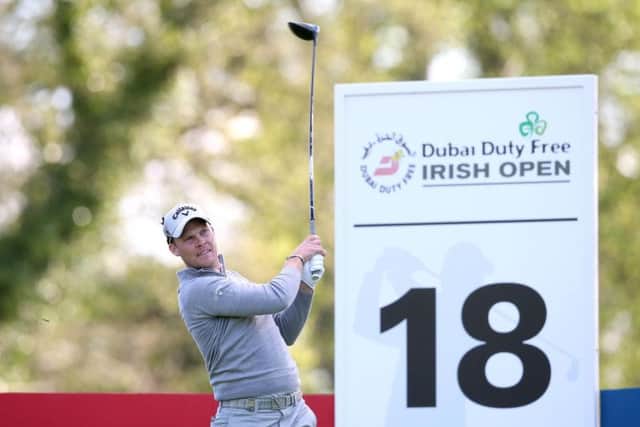 England's Danny Willett on the 18th tee during day one of the Irish Open at The K Club, County Kildare. PRESS ASSOCIATION Photo.