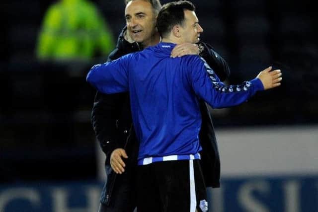 Owls head coach Carlos Carvalhal and matchwinner Ross Wallace