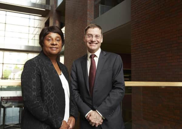 Baroness Lawrence and VC Prof Chris Husbands