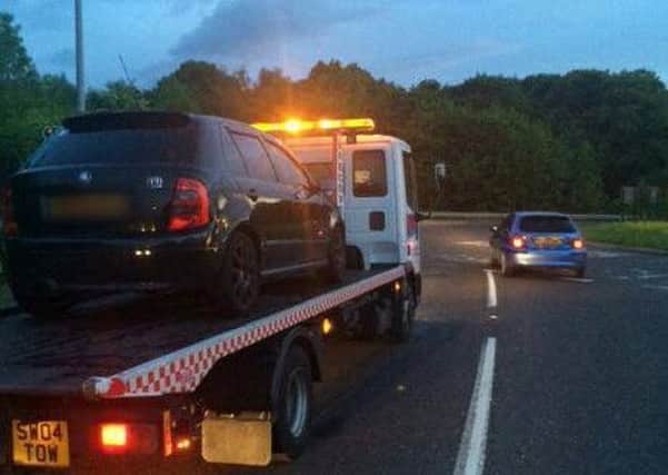 The Skoda that was seized on Sheffield Parkway