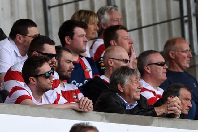 Rovers fans watch on as their side slip into League Two.
